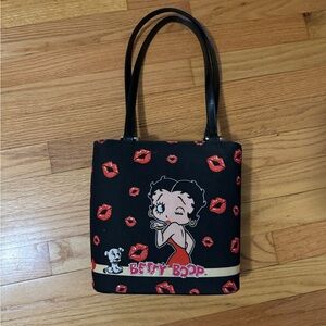 Betty Boop Black and Red Kiss Tote